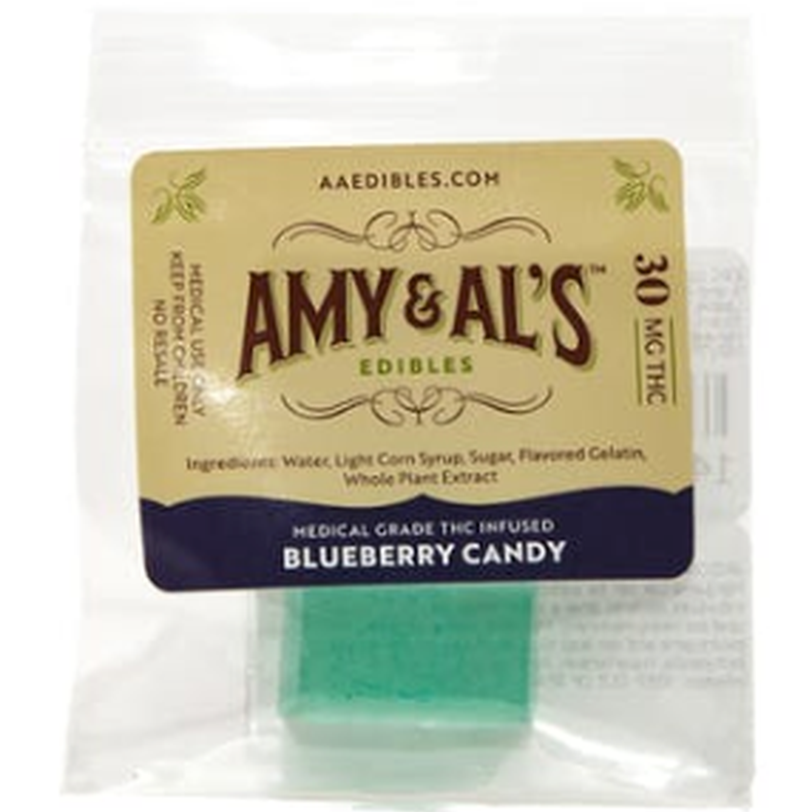 Amy & Al's Edibles Blueberry Hard Candy 30mg Leafly